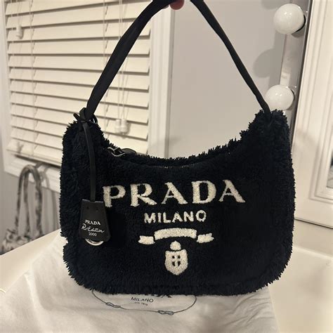 prada fuzzy tote|farfetch prada purses.